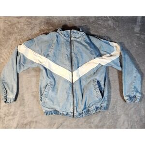 BDG Urban Outfitters Jacket Mens Medium Blue  Meadowland Denim Track Retro 80s